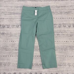 NWT Ann Taylor LOFT Chic Mint Cropped Chino Pants Modern Classic Versatile 8
